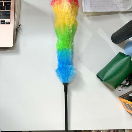 Rainbow Microfiber Plastic Duster 24 Inch | Flexible & Lightweight Dust Cleaner