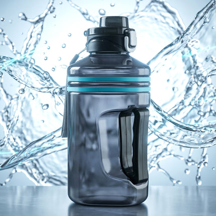 Large Square Gallon Style Water Bottle With Handle 1500 Ml