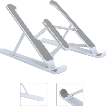 7240 Adjustable Laptop Stand Holder With Built-in Foldable Legs And High Quality Fibre