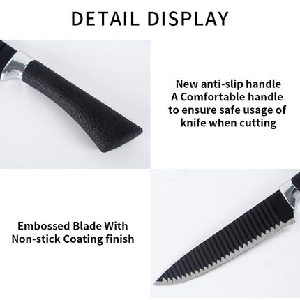 2285 Stainless Steel Knife Set With Chef Peeler And Scissor (6 Pieces)