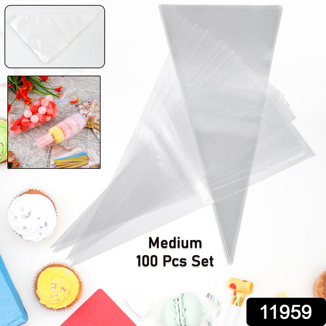 Disposable Piping Bags (100 Pcs Set  Big)