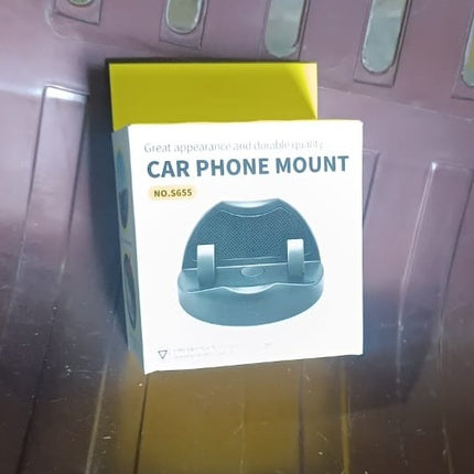 2 In 1 Car Anti-slip Mat Phone Holder Non Slip Sticky Phone Mount Holder (1 Set)