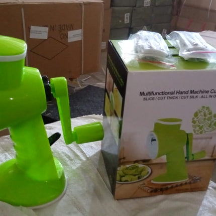 8247 6 In 1 Multi Functional Vegetable Cutter  Slicer Hand Machine Cutting Slice Cut Thick Cut Silk All In One Vegetable Chopper Cutter  Slicing Cutter Barrel - Vegetable Grater With 6 Removable Blades